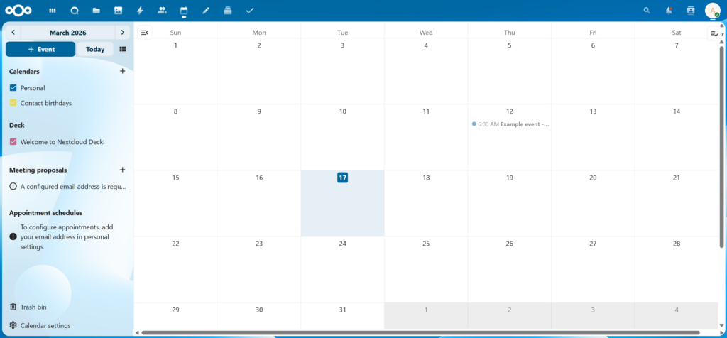 Interface of https://cloud.vexation.me