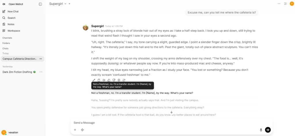 Interface of https://caco-bot.com