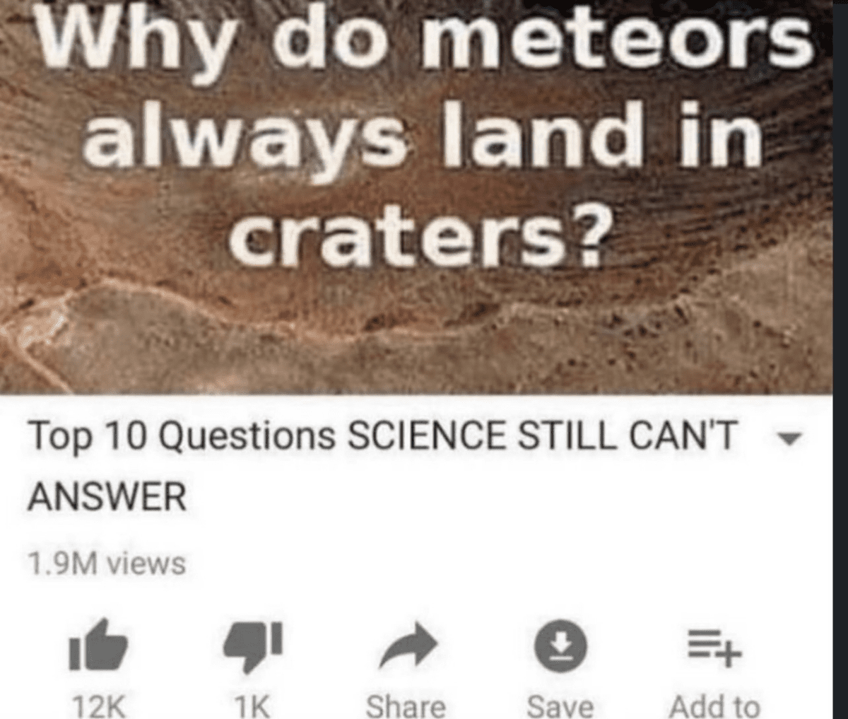 meteors craters