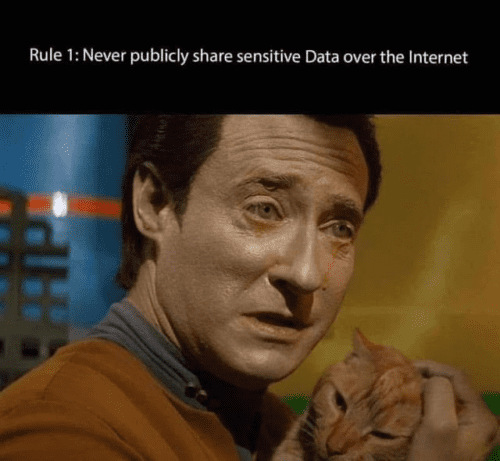 sensitive data